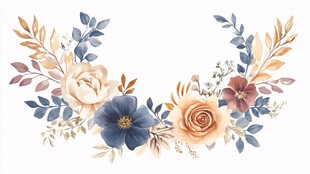 花卉花环插画