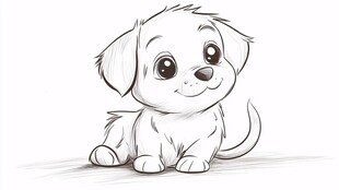 可爱小狗简笔画形象