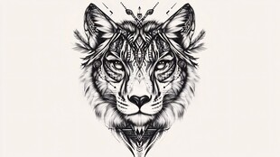 虎之神秘图腾头像