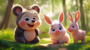 森林里的可爱动物小伙伴