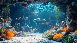 梦幻海底洞穴世界奇观