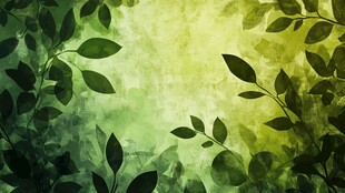 绿叶朦胧背景图