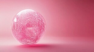 粉色透明球体 梦幻质感