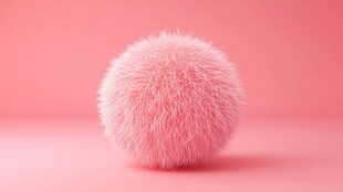粉色毛绒球 可爱视觉享受