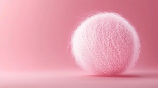 粉色绒毛球 柔美视觉享受
