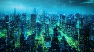 未来感都市夜景数字景观