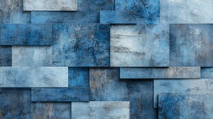 蓝色方块拼接纹理背景