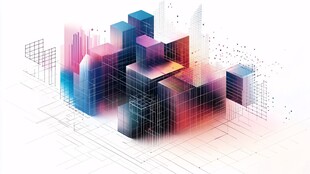 梦幻炫彩立体建筑景观