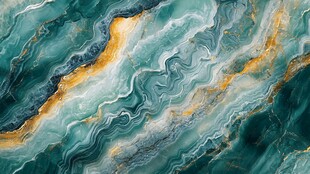 翠金交织的大理石纹理