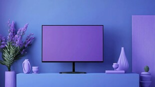 紫色系电视桌面装饰摆件