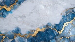 蓝白金大理石纹理背景