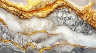 金白灰大理石纹理背景图