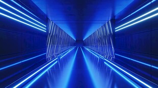 未来感蓝色光影科技通道