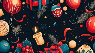 圣诞节日装饰元素图案