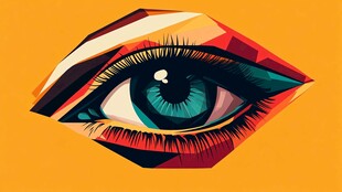 多彩几何风格的创意眼睛