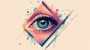 创意几何风格抽象眼睛图案