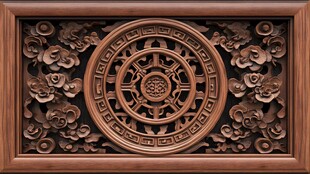 中式木雕窗棂 传统工艺之美