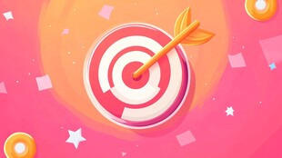 箭头正中靶心的多彩画面