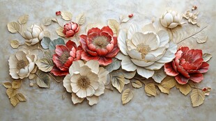 立体花卉装饰 精致工艺美