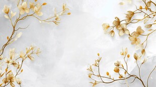 金色花枝背景图