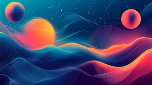 梦幻宇宙星球与流动地貌