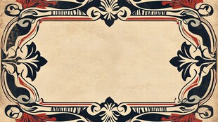 复古花纹边框背景图