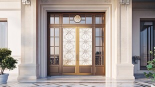 豪华大气双开铜质入户门