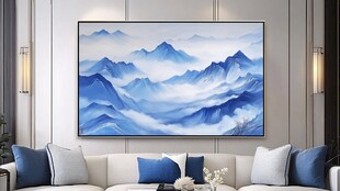 中式客厅的山水装饰画