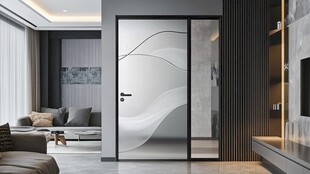 现代简约风格玻璃室内门