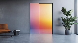 梦幻渐变双门的现代空间