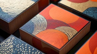 精美几何图案装饰木盒