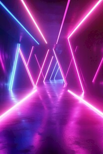霓虹隧道 绚丽光影空间