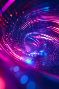 炫彩流光科技感漩涡背景