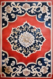 中式传统花卉图案装饰画