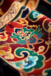 精美传统刺绣织物图案