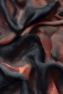 黑红交织网纹布料纹理