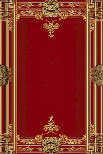 红色金边华丽装饰背景图