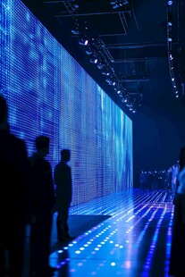 梦幻蓝光互动数字艺术空间