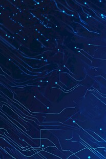科技感蓝色电路背景图