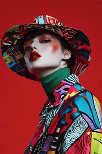 时尚潮人多彩服饰与妆容