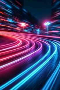 炫彩动感城市光轨夜景