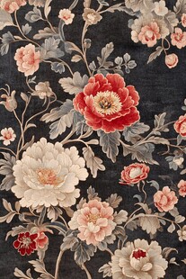 中式古典花卉纹饰图案