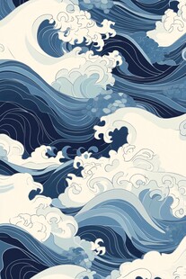 日式海浪图案