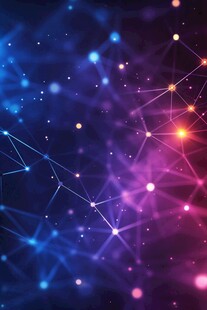 梦幻炫彩科技感网络背景