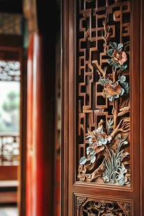 中式雕花门窗古韵悠长