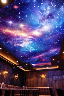 梦幻星空主题室内天花板