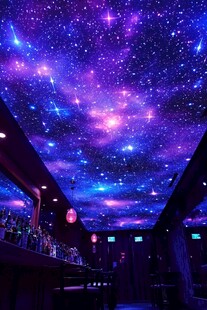 梦幻星空主题酒吧场景