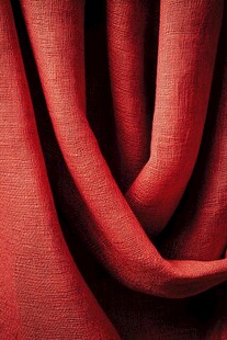 红色织物纹理特写