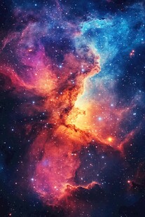 梦幻绚丽的星云宇宙图景