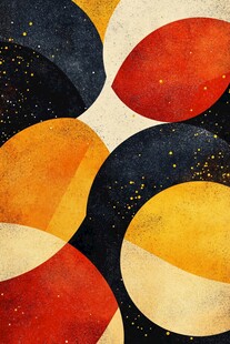 抽象几何色彩拼接艺术图案